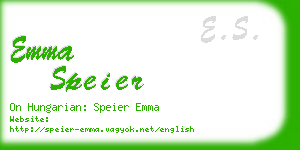 emma speier business card